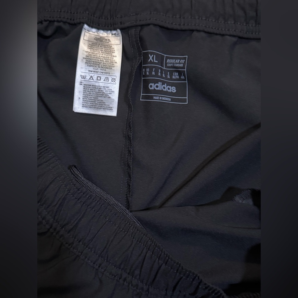 Adidas Black Joggers with White Stripes - Picture 3 of 4